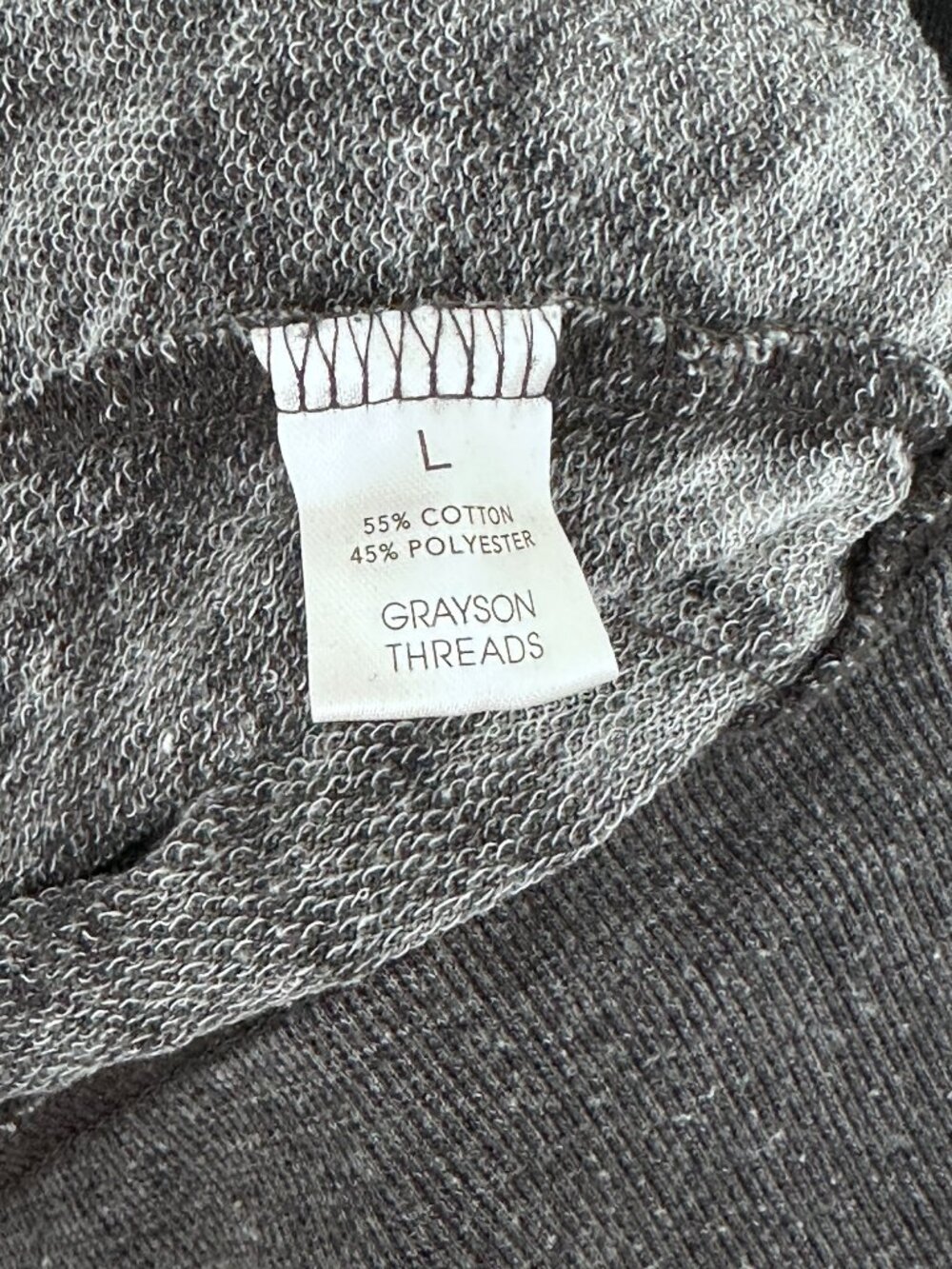 Grayson Threads Spider Web Sweatshirt Size Large Gray Graphic Halloween Cozy Pul - Picture 7 of 7